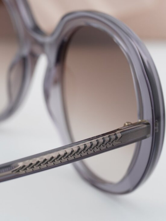 Chloe CH0007S 003 Women Round Sunglasses - Grey / Brown main image 8